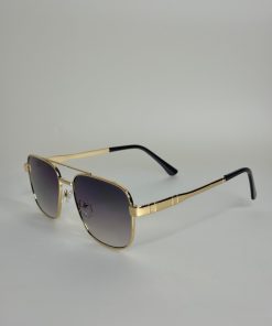 Retro Gradient Square Double Bridge Full Frame Sunglasses