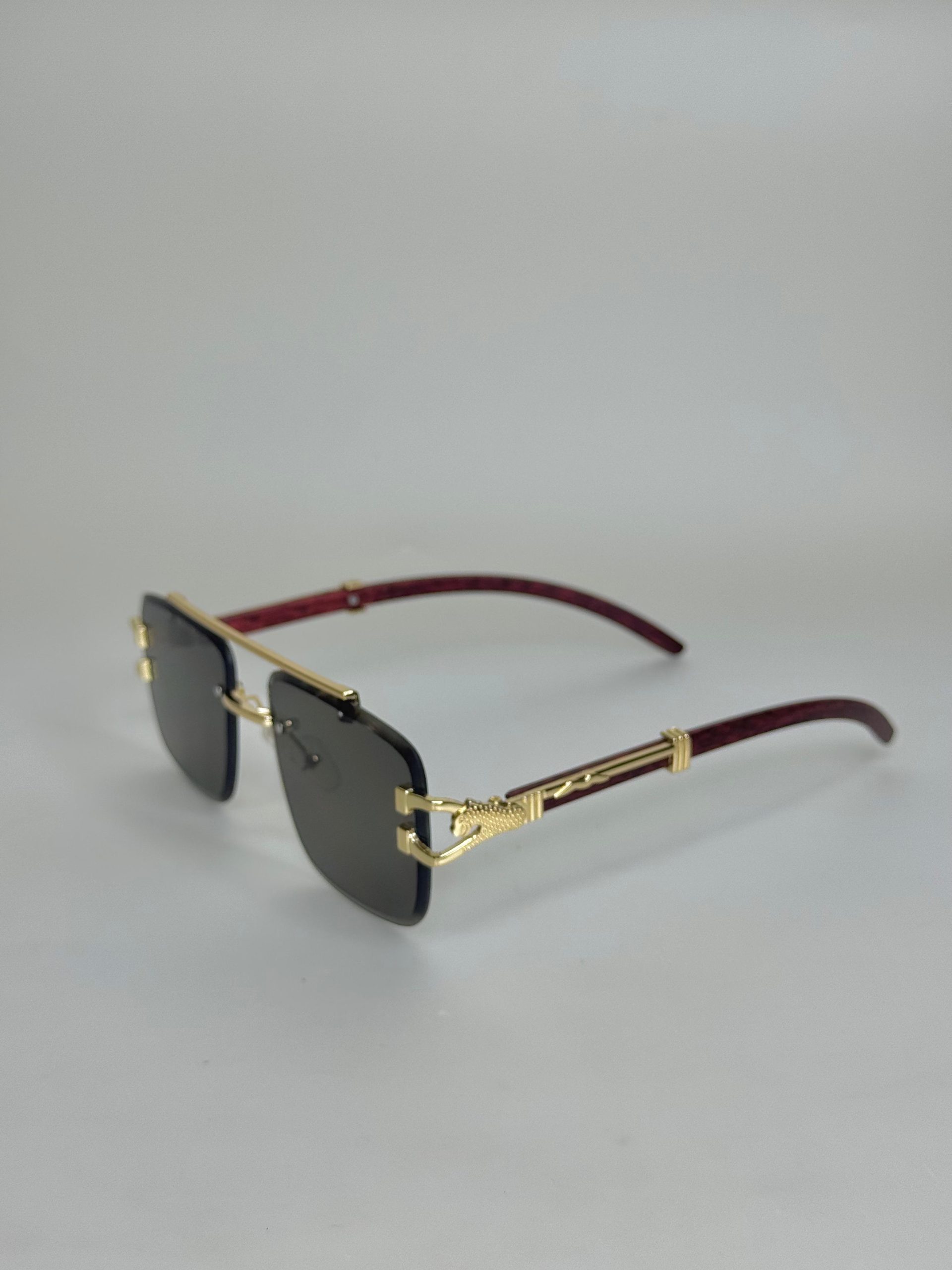 Double Bridge 3Pcs Wood Side Sunglasses