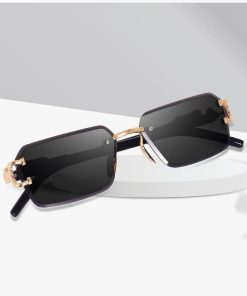 Leopard Side 3 Pcs Black Sunglasses